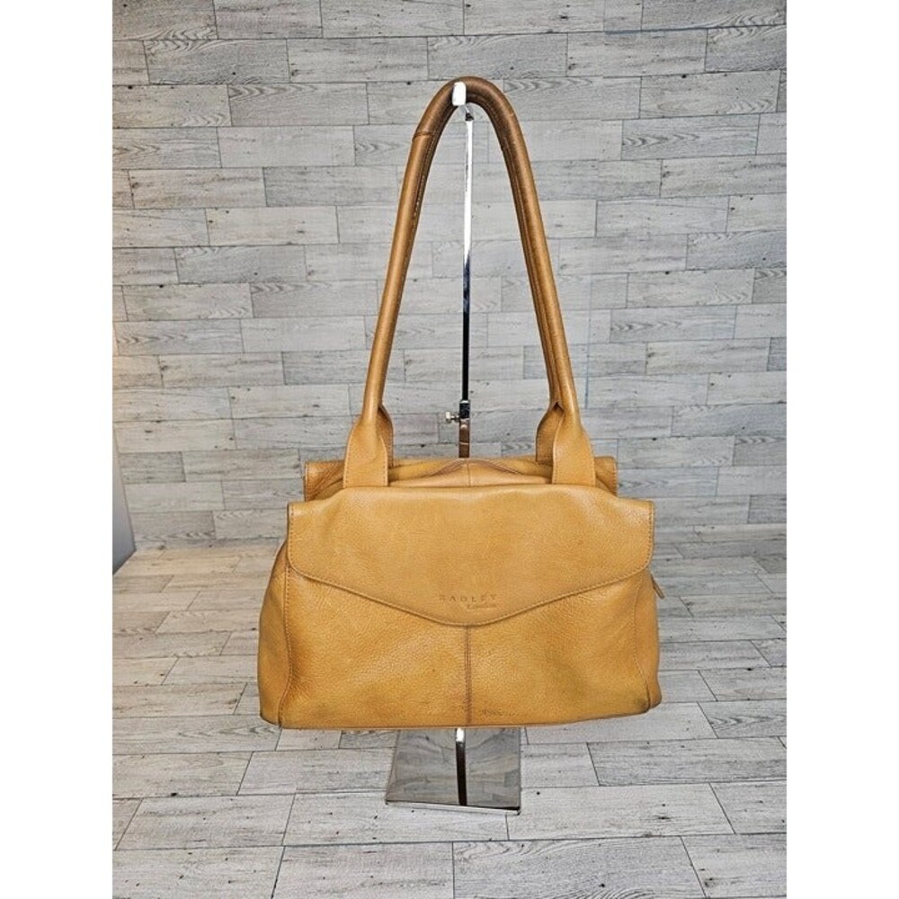 Radley London Tan Leather Double Flap Handbag Purse